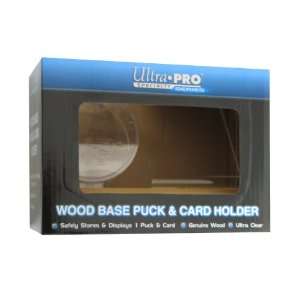  : Ultra Pro Light Wood Base Hockey Puck and Card Holder: Toys & Games