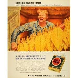  1942 Ad American Tobacco Lucky Strike Cigarettes Lake City 