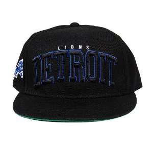 Detroit Lions All Black City Snapback Cap:  Sports 