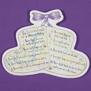  Ten Commandments for a Happy Baby Plaque