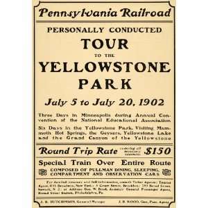   Railroad Yellowstone National Park   Original Print Ad: Home & Kitchen