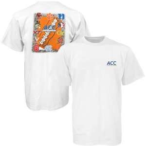  NCAA ACC Conference White Football T shirt Sports 