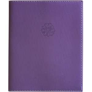  Purple Embossed Flower Leather Brag Book Arts, Crafts 
