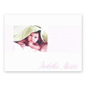  Pink Polka Dot Digital Card Birth Announcement Baby