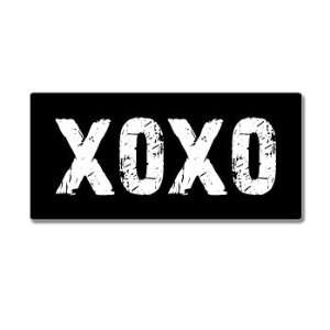  XOXO Hugs And Kisses   Distressed   Window Bumper Sticker 