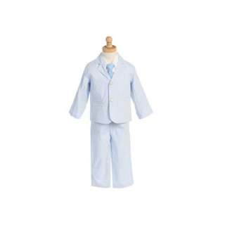  Lito Boys Light Blue Seersucker Suit (2T): Clothing