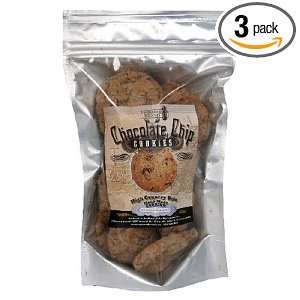 Squared Brand Chocolate Chip Cookies, 12 Ounce Pouch (Pack of 3 