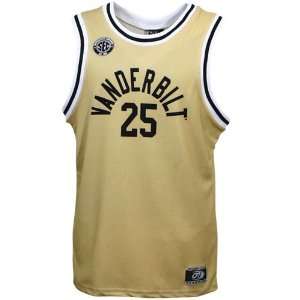   25 Gold Youth Replica Throwback Basketball Jersey