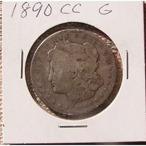  1890 CC Morgan Silver Dollar, KEY DATE, Good Everything 