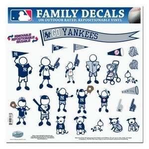  New York Yankees 11x11 Family Car Decal Sheet Sports 