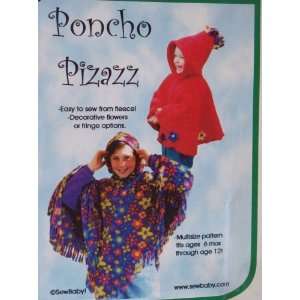 Sew Baby Pattern F852. Hooded Poncho. Multisize Pattern Fits Ages 6m 