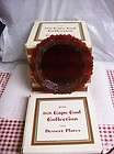  Vintage 1980 Avon Ruby Red Cape Cod Pressed Glass Dessert Salad Plates