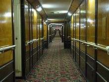 passageway in First Class accommodation, now part of the onboard 
