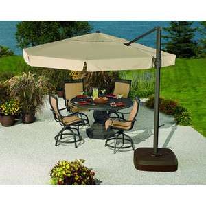 Living Home Outdoors 116 Cantilever Patio Umbrella with LED Light 