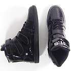 Mens Black Shiny Straps High Top Sneakers US size 7~10