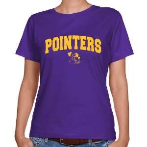NCAA Wisconsin Stevens Point Pointers Ladies Purple Logo Arch Classic 