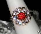 230 BACCARAT ruby red CABOCHON crystal glass DOMED 6.5 ring SHOPWORN 