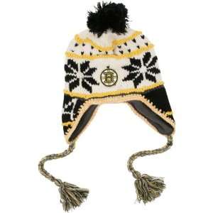  Boston Bruins Old Time Hockey Banff Tassel Pom Knit Hat 