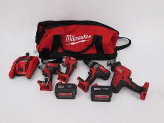 Milwaukee 4pc Power Tool Set 18V (Saw, Worklight, Hammer Drill, Impact 