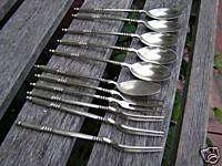 ANTIQUE SILVER PLATE 200YEARS IN FAMILY 11 SPOONS FOLKS  
