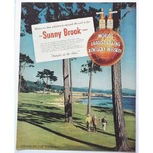  1954 Pebble Beach Golf Course Old Sunnybrook Whiskey Print 