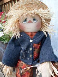 Primitive Raggedy Scarecrow Waiting for Dorothy PAPER PATTERN 100