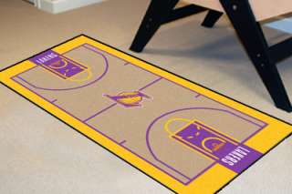 Los Angeles Lakers Basketball Court Runner Area Rug Mat  