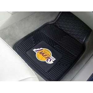    Los Angeles Lakers Black 2 Piece Vinyl Car Mat Set