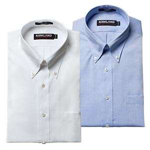 NEW MENS KIRKLAND SIGNATURE 100/2 Cotton Dress Shirt!  