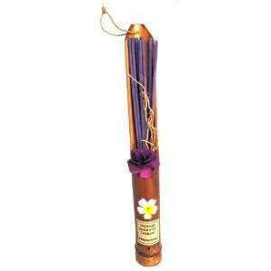  Aromatic Incense in Open Bamboo Tube, Purple Colored 