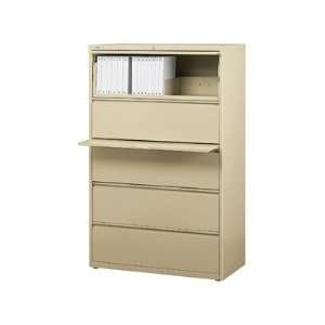   36inch Wide Lateral File, Five Drawer, Putty