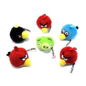  Angry Birds Plush  Fuzzy Pencil Toppers   Set of 6 (1 