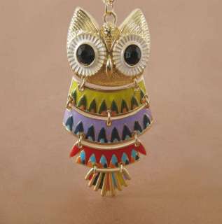 HOT Vintage Retro Style Necklaces Colorful Owl Pendants  