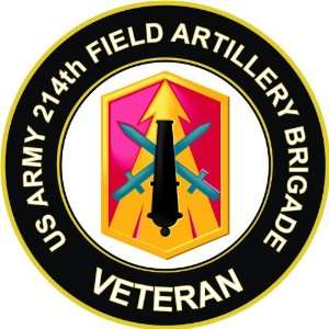 US Army Veteran 214th Field Artillery Brigade Decal 