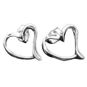  925 Silver Open Heart Earrings Hawaiian Jewelry Jewelry