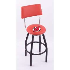 New Jersey Devils 25 Single ring swivel bar stool with Black, solid 