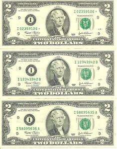 00 DOLLAR BILLS US PAPER MONEY CURRENCY   2003  