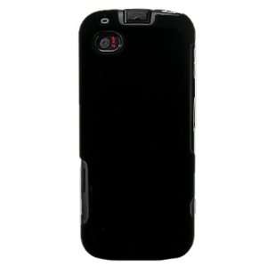 Hard Snap on Plastic BLACK RUBBERIZED Sleeve Faceplate Cover Case for 