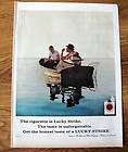 1959 lucky strike cigarette ad guys fishing boat lake returns