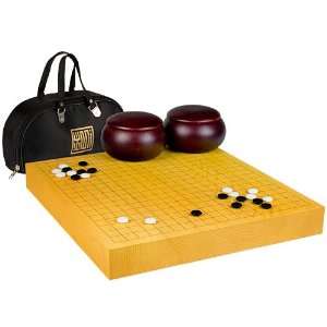    2 3/8 Kaya Wood Go Game Board Yunzi Stones Set Toys & Games