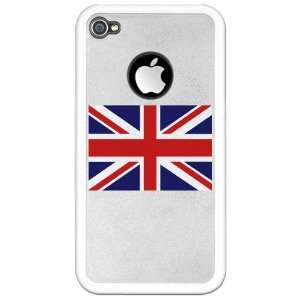   : iPhone 4 Clear Case White British English Flag HD: Everything Else
