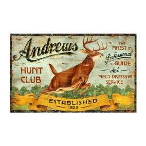  Customizable Hunt Club Vintage Style Wooden Sign Patio 