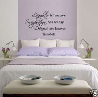 Wall Lettering Tinkerbell Laughter Is Timeless Decal  