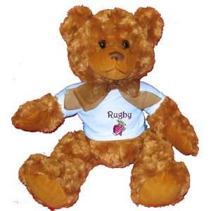  Rugby Princess Plush Teddy Bear with BLUE T Shirt: Toys 