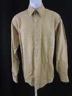 joseph abboud men s tan checkered cotton shirt sz 15