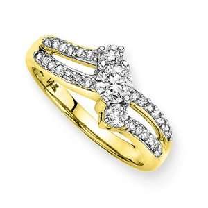  3 Diamond Anniversary Ring 3/4 ct. in 14K Yellow Gold 