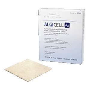 Derma Algicell Ag Antimicrobial Silver Dressing 4 x 8, Latex free (5 