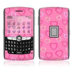  BlackBerry 8800, World Edition Decal Skin   Pink Hearts 