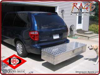 Diamond Plate Cargo Box 60 Inch Version on a mini van
