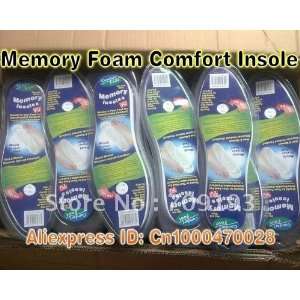  50pairs /lot ems comfort pedic memory foam insoles foot 